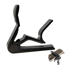 High Quality Guitar Capo for Acoustic Guitar, Electric Guitar, Ukulele, Banjo and Mandolin, Black - Durable Aluminium Alloy Design, Ideal for Music Teachers and Players of All Levels