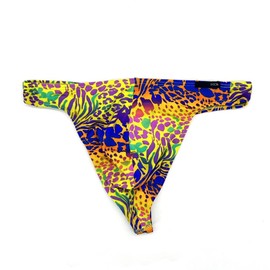 HM ASIA HMR742895 Men's G-String, Printed, yellow