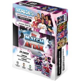 Topps UCC Match Attax 2025/26 - Mini Tin - International Icons - contains 28 Match Attax cards plus a random Star Boy LE and 3 exclusive 'Worldies' LE cards.