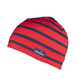 SCHIETWETTER Accessory Women's Beanie Hat Jersey Stretchy Fashion Fluffy, Red-navy