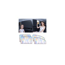 Sandfren Car Window Sun Shades, 4PCS Magnetic Vehicle Window Side Sunshades Privacy Covers for UV Protection, Automotive Interior Curtains Accessories, Universal for SUV Sedan Truck (Multicolor)