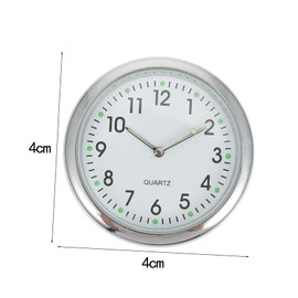 Cluoling Car Clock, 2 Pack Dash Car Watch, Luminous Watch, Mini Quartz Watch, Analog Car, Stick-on Clock, Luminous, Mini High Precision(White + Black)