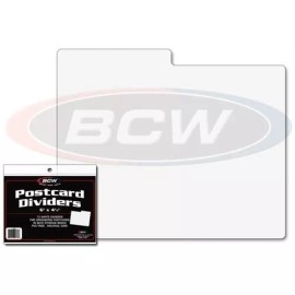 New (100 ct) BCW Postcard Dividers-White