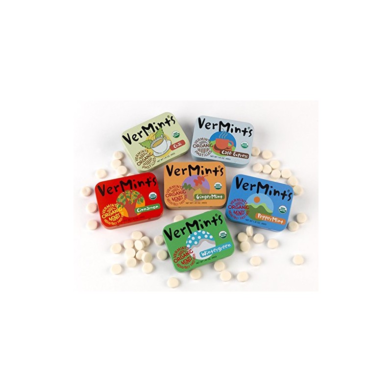 Organic Breath Mints by VerMints, Chai Flavor, Pack of 6,1.41oz