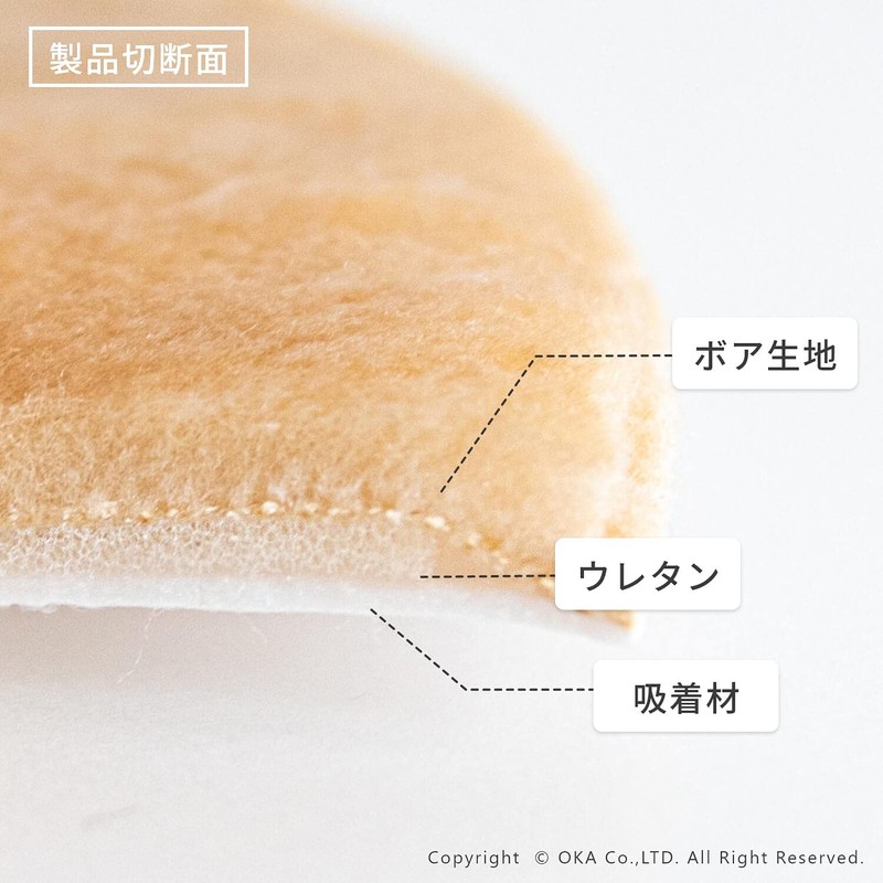 OKA Toilet Seat Cushion, Fluffy, Gray (Toilet Seat Cushion, Fluffy)