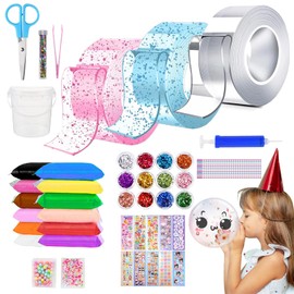 Nano Tape Kit de Burbujas,DIY Cintas Nano para Niños,3 Rollos de Pegatinas de Burbujas de Plástico con Cubo de Almacenamiento,Regalos Juguete Divertido,para Niños y Niñas