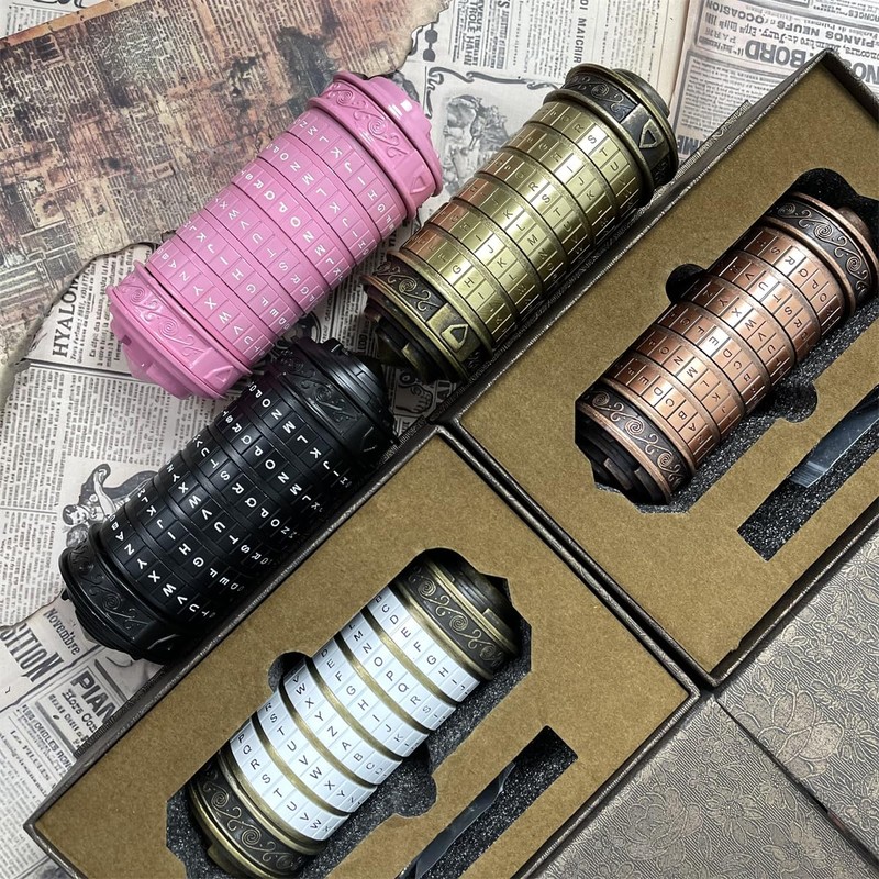 Da Vinci Code Cryptex Fun Mystery Box Mini Bronze Lock