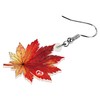 LONYOO Acrylic Maple Leaf Earrings Anime Case Leaves Jewellery for