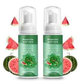 Fluoride Free Foam Kids Toothpaste - Natural Teeth Clean and Whitening Toothpaste with Mint Flavor for U Shaped Toothbrush Travel Size (2Watermelon)