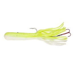 Northland Tackle Level-Head Predator Tube / 6" / 1.5 OZ - #4/0 HK / 2 Pack/Chartreuse & White