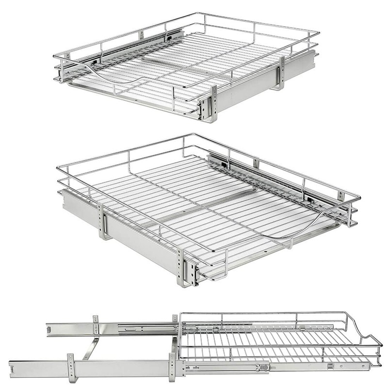 DINDON 1 Tier Pull Out Cabinet Organizer (17" W x