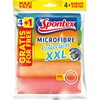 Spontex Microfibre Collection XXL 4+1 All-Purpose Cloths, Colourful Microfibre Cloths