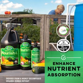 MICROBE LIFE HYDROPONICS Nourish-L Liquid Fertilizer for Hydroponics Gardening, Stimulator to Enhance Plant Nutrient Absorption for Fruits and Vegetables, Better Yields Better Grows, 1 Gallon