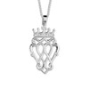 ORTAK 925 Sterling Silver Scottish Chained Pendant Necklaces Handmade Luckenbooth