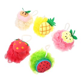 BIUDECO 5Pcs Bath Exfoliating Tools Soft Rubbing Bath Balls for Gentle Body Scrubbing Ergonomic Bubble Maker for Daily Use for Skin Cleansing and Smoothness