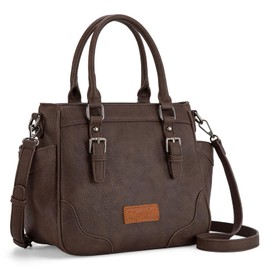 Montana West Wrangler Tote Bag for Women Coffee Purse for Woman Medium Ladies Crossbody Handbag WG187-8318CF