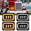 YOUSTAR-LIGHT 4x6 LED Headlights DOT Approved H4651 H4652 H4656 Replacement