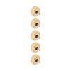 5 Pcs Professional Watch Crown Parts Gold Steel Wrist Watch