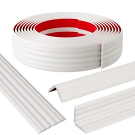 Elvone Wall Corner Protector Molding Trim, 1.6 in x 20 ft, White