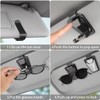 2 Pack Sunglasses Holders for Car Visor,Snap On Car Sunglasses