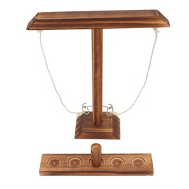 Hook and Ring Game Burr Free Fast Paced Interesting Relaxing Portable Wooden Interactive Desktop Toss Game