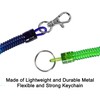Sourcingmap Coiled Lanyard, 8.7" Spiral Spring Coil Keychain Cord Anti-lost