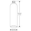 8 Ounce Cosmo Round Bottles, PET Plastic Empty Refillable BPA-Free,