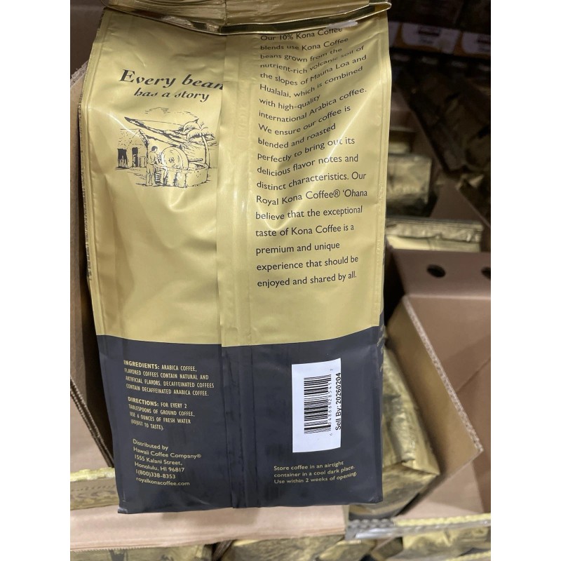 Royal Kona Coffee Vanilla Macadamia 10% Kona Blend Coffee 40
