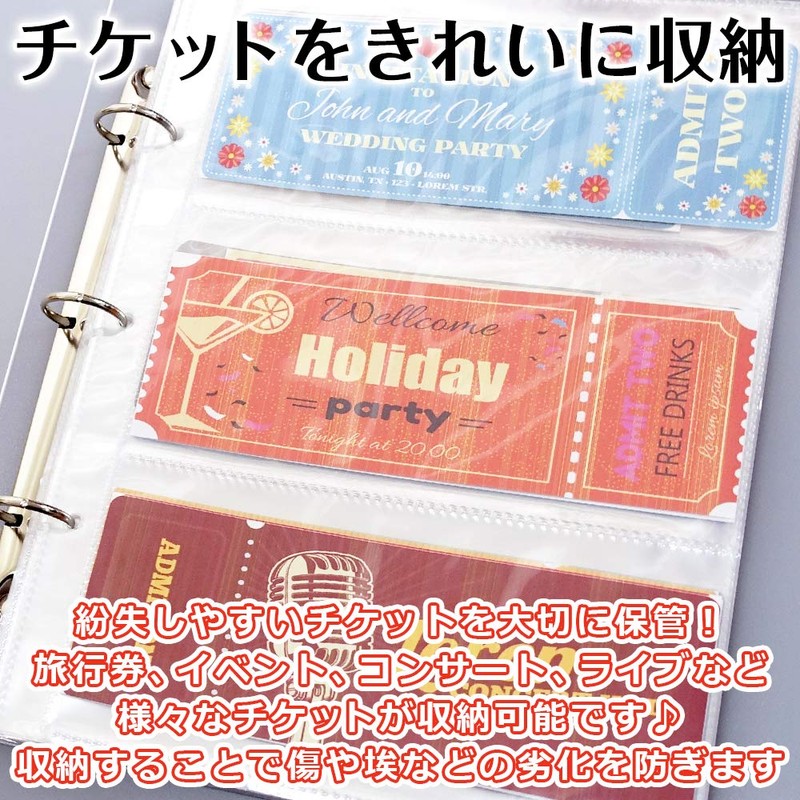 Goods marche Large Capacity Ticket Storage Holder File 30 Pages