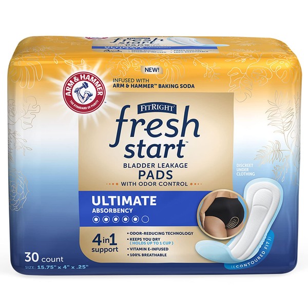 Fresh Start FitRight Fresh Start Postpartum and Incontinence Pads for