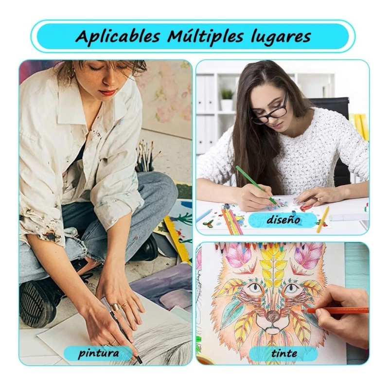 Set De Arte Profesional 145 Lápices Colores Dibujo Kit