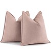 ZWJD Dusty Pink Pillow Covers 18x18 Set of 2 Chenille