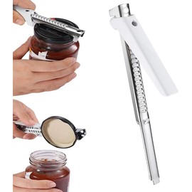 Effortless Arthritis Jar Opener,Non-Slip Bottle Opener,Can Opener Manual Lid Opener, Multifunctional Lid Opener for Weak Hands Seniors (White)