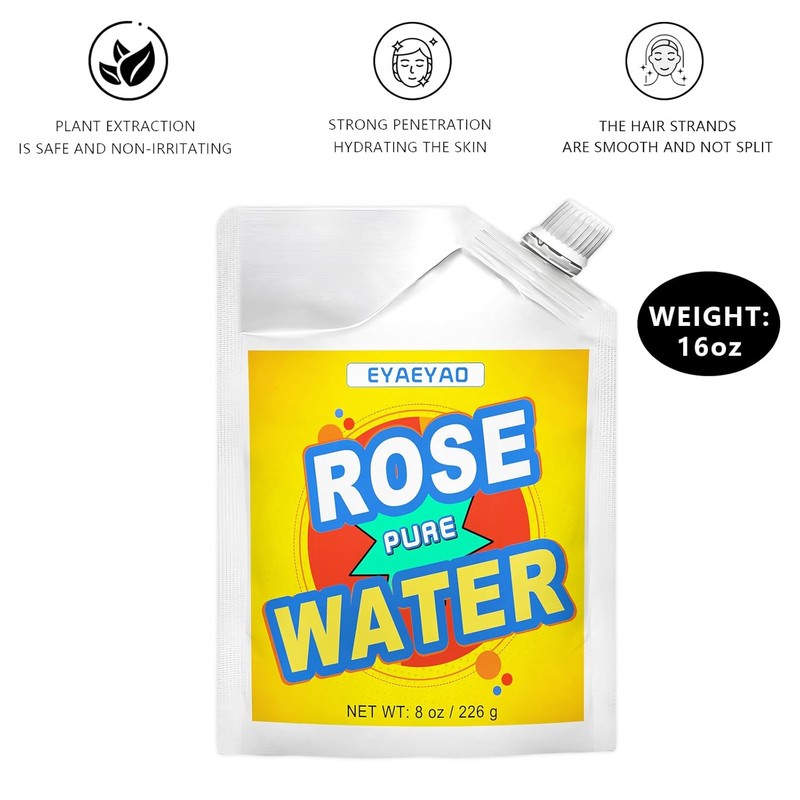 Pure Rose Water - Natural & Fragrant, Perfect for Skincare,