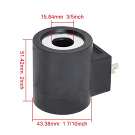 Manioiity 6356024 Hole Solenoid Valve Coil 24V 5/8 Inch Hole Solenoid Valve Coil 3 Prong DIN HY 6356024 Compatible with HydraForce Valve Stem Series 10 12 16 38 58