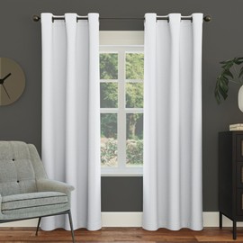 Sun Zero Easton - Panel de Cortina oscurecedora con Ojales, Ahorro de energía, 40 x 54 Pulgadas, Color Blanco Paloma                                  
