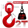 High-PQ 1PCS G80 Red Swivel Hook with Safety Latch, 2