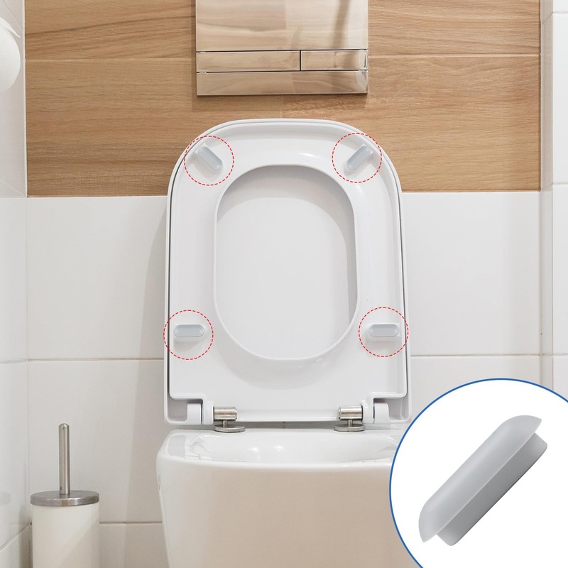 Lotbun Toilet Seat Damper Plastic, Toilet Lid Stopper, Toilet Seat