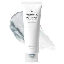 JUMISO Salicylic Acid (0.5% BHA) Foaming Cleanser with Blue Clay – Low pH, Fragrance-Free Face Wash for Oily & Acne-Prone Skin – Blackhead & Pore Care, Non-Comedogenic, 4.23 oz