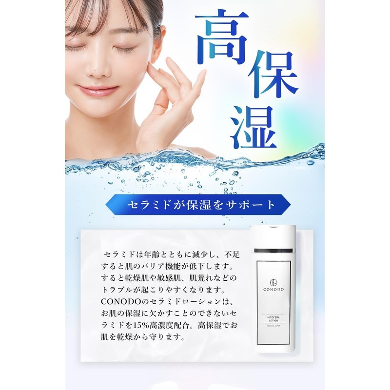 Ceramide Lotion Human Type Ceramide, Set of 2, Solution 15%,