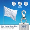 PATIKIL 2Pcs Flag Swivel Snap Clips, 2.7 Inch Heavy Duty