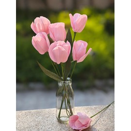 Crepe Paper Tulip DIY Flower Making Kit 12 pcs (Pink)