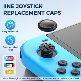 IINE 6 PCS Anti-Slip Switch Button Caps, Comfortable Joypad Grip Button Stick Cover, Switch Repair Kit Accessories