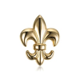 BOBIJOO Jewelry - Pin Brooch Fleur-De-Lis Gold-Plated Brass 22 x 16 mm, see description, Classic
