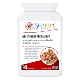 Mushroom Miraculum 90 Capsules, Spiritually Mindful Complex of Potent Organic 'Shroom Ingredients Including Chaga, Shittake & More | Spiritually Aligned Supplements. Shakra Health