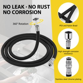 Pull Down Hose Replacement Faucet Parts Compatible with Kohler K-1219935-BC/K-1304674-BC/K-1219935 Hose Kit Pull-down Kitchen Faucet, 68in (K-1219935-bc kit)