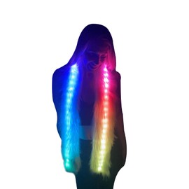 Led Fur Scarf – Light-Up-Boa Smart-LED-Remoter-Flashing-Scarves-With-Silver-Sequin-Tassel
