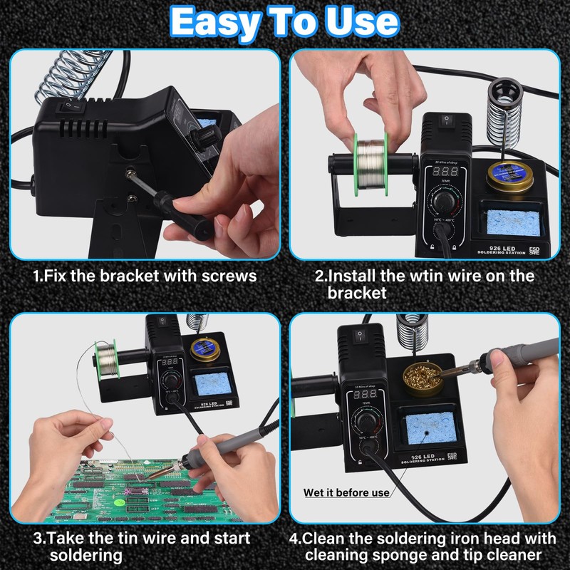 60 W Soldering Station, Soldering Iron Set, 90 °C ~