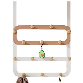 SANTOUXIANG Over The Door Hook Door Hanger Hook Rack with 14 Hooks for Hanging Coats,Over The Door Multi-use Organizer,Over The Door Coat Rack Large, Hanger Door for Bathroom Children's Room