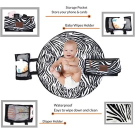 Bear BUB Portable Diaper Changing Pad for Baby Newborn Infant and Toddlers-Water